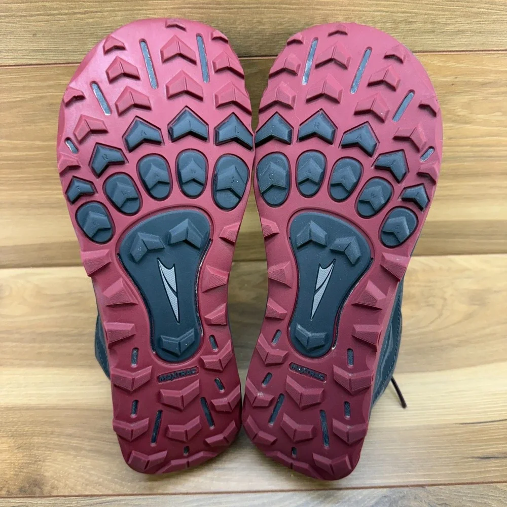 ALTRA Lone Peak 6 Mens Size 8 Black Burgundy Trail Running Shoes
